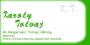 karoly tolvaj business card
